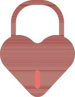 Isolated Heart Lock Icon in Flat Style. vector