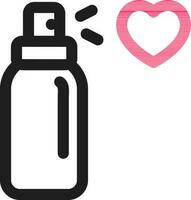 Lovely Spray Icon in Black and Pink Color. vector