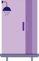 Purple shower with cupboard. vector