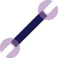 Purple wrench in flat style. vector