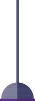 Flat style plumbing plunger in purple color. vector