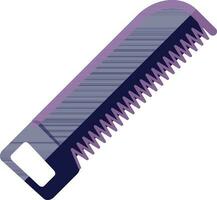 Flat style hacksaw in purple color. vector