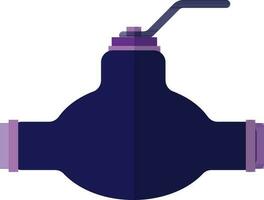 Illustration of a purple valve pipe. vector