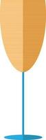 Blue and orange cocktail glass. vector