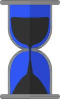 Hourglass in black and blue color. vector