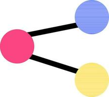 Flat style illustration of networking connection. vector