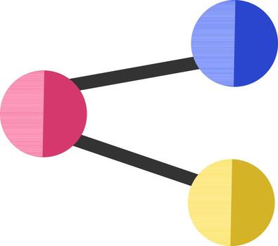 Flat style illustration of networking connection. vector