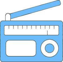 Radio Icon In Blue And White Color. vector