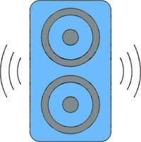 Speaker Icon In Blue And Gray Color. vector