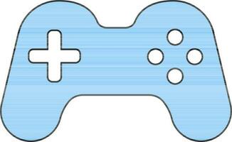 juego controlador icono en azul y blanco color. vector