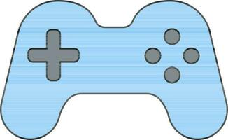 Game Controller Icon In Blue And Gray Color. vector