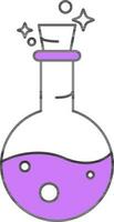 Potion Icon In Purple And White Color. vector