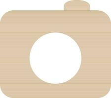 Icon of camera made with brown color. vector