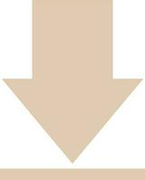 Flat illustration of download icon in brown color. vector