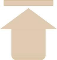 Flat icon of upload made with brown color. vector
