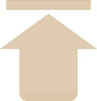 Flat icon of upload made with brown color. vector