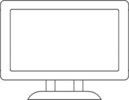 Desktop Icon In Thin Line Art. vector