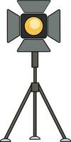 Flat illustration of studio light. vector