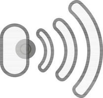 Icon of bluetooth handset in flat style. vector