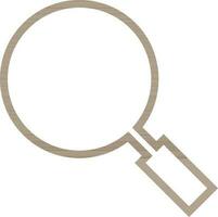 Thin line illustration of magnifying glass. vector