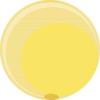 Vector illustration of ball in yellow color.