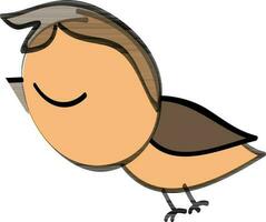 caricatura personaje de pájaro en plano estilo. vector