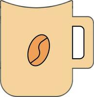 aislado café taza icono en plano estilo. vector