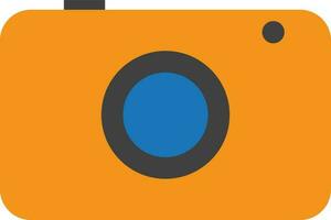 Orange color of camera icon for capture picture. vector