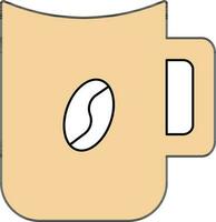 aislado café taza icono en plano estilo. vector