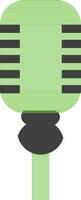 Microphone icon in green color for music concept. vector