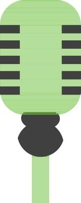 Microphone icon in green color for music concept.