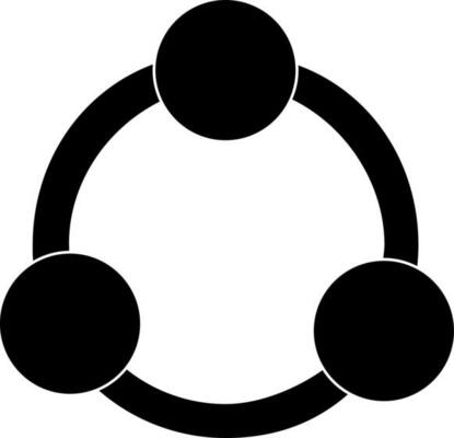 Silhouette style of sharing network icon for multimedia concept.