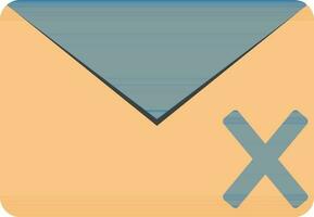 Email message delete in icon for multimedia concept. vector