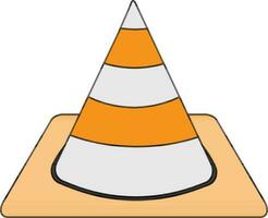 VLC media player in icon for video concept. vector