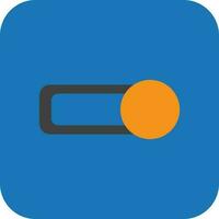 Button icon in mobile for application in color. vector