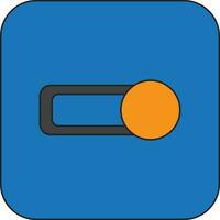 Button icon in mobile for application in color with stroke. vector