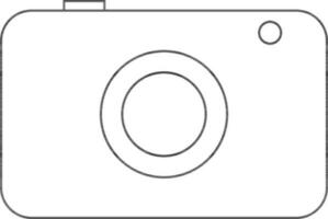 Stroke style of camera icon for capture picture. vector