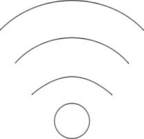 Stroke style of wifi icon for multimedia concept. vector