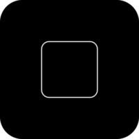 Stop button icon for music player concept in black. vector