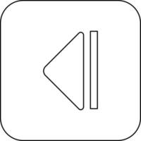 Music player button icon in stroke style. vector