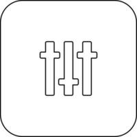Equalizer icon in stroke for sound balance. vector