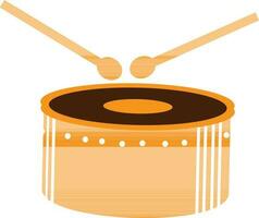 Illustration of drum with sticks. vector