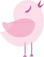 Bird in pink color. vector