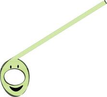 Bubble wand in green color. vector