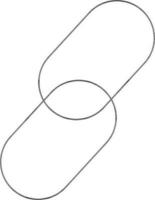 Link Icon In Black Outline. vector