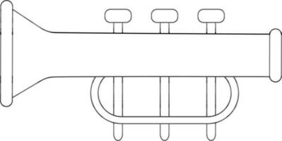 vector ilustración de trompeta icono en plano estilo.