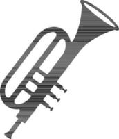 viento instrumento, trompeta firmar o símbolo. vector