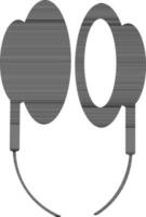 Headphone sign or symbol for Music. vector