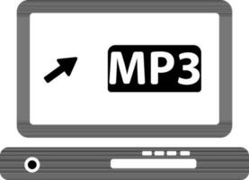 CD or DVD player with monitor symbol. vector