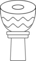 Vector Illustration of Djembe Drum In Flat Style.